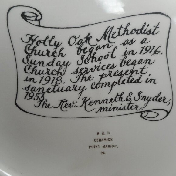Commemorative Souvenir Plate Methodist Church 1953 - Picture 5 of 5
